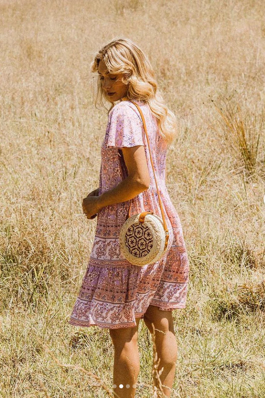 Ebby & I | Stacey Dress in Vintage Pink