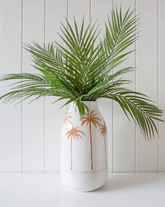 Morocco Vase in Rust/White