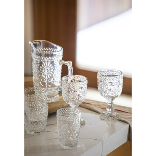 Sunflower Goblet 4pk | Clear