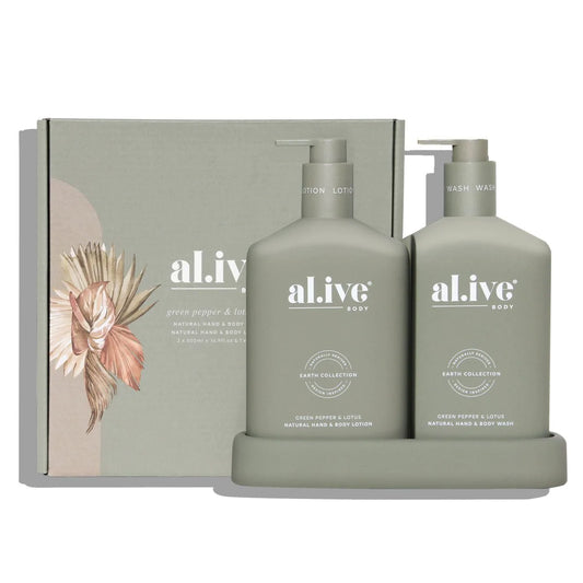 al.ive body | Wash & Lotion Duo - Green Pepper & Lotus