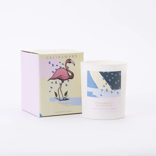 Celia Loves | Strawberry Champagne Soy Candle (Assorted Sizes)