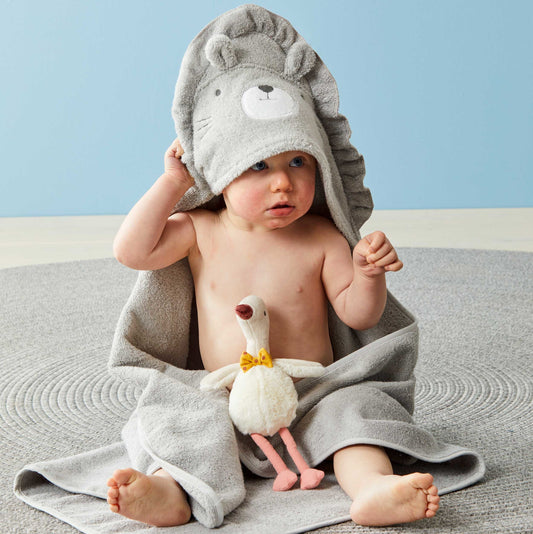 Edgar Lion Baby Hooded Towel