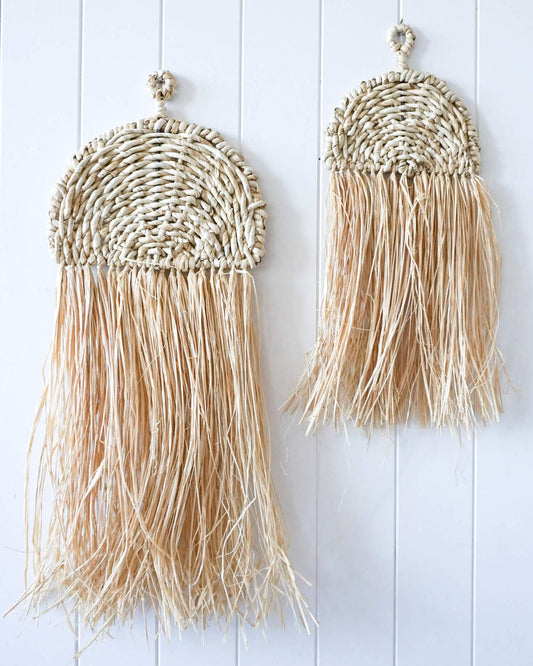 Rainbow Raffia Wall Hanging (Large)