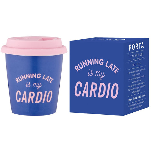 Drama Queen Travel Mug, 'Running Late Is My Cardio'