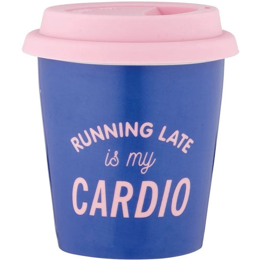 Drama Queen Travel Mug, 'Running Late Is My Cardio'